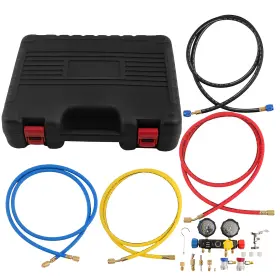 T0ewk6 Bfo Ac Service Equipment For R134a R22 R410a With Manifold Gauge And Adapters