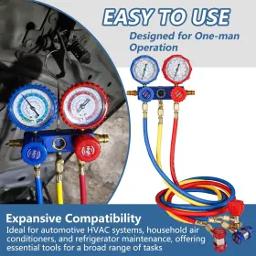 Ggm-105058 Bicos 3 Way Ac Manifold Gauge Set Fits For R134a R410a R404a R22 Refri #2