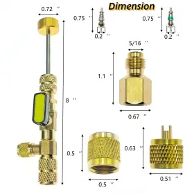 Bihyngair 976579300428 Valve Core Remover Installer Tool With Dual Size Sae 1/4 And 5/16 Por #2 Bihyngair 976579300428 Valve Core Remover Installer Tool With Dual Size Sae 1/4 And 5/16 Por #2