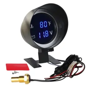 Bl-2in1-0326 Bllyogu 2-in-1 Water Temp And Voltmeter Gauge Kit - Thread Npt 1/8 Inch Sensor For Car