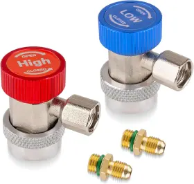 Branded 445001597594 Ppkbbeb 2pcs Superior Efficiency R134a Refrigerant Adapter And Hose Fittings