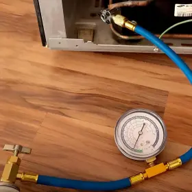 Branded 445010456486 Charging Hose Refrigerator With Gauge R134a R 12 22 Freon Can Tap Quick Couple #3