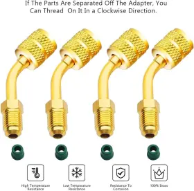 Branded 744110578157 R410a Adapter For Mini Split Hvac System 5/16 Inch Female Quick Couplers X 1/4 Male #2 Branded 744110578157 R410a Adapter For Mini Split Hvac System 5/16 Inch Female Quick Couplers X 1/4 Male #2