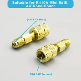 Ma0580 Branded R410a Adapter Kit Mini Split 5/16 To 1/4 Coupler Refrigerant Hose #3