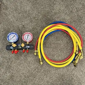 Buqp1854 Bu-auto For Yellow Jacket 49968 4-valve Test And Charging Manifold Gauges R-22/404a/410a