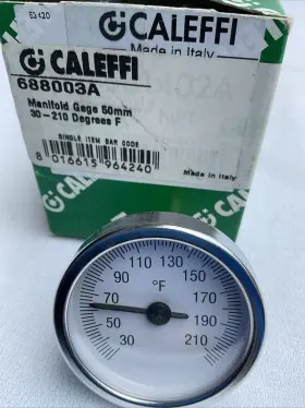 688003a Caleffi Temperature Gauge W Pocket Well For Manifolds 688003a Caleffi Temperature Gauge W Pocket Well For Manifolds