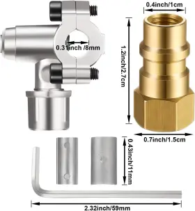 Bpv-31 Can Tap Bpv31 Bullet Piercing Valve R134a Kit Charge Hose With Gauge R12 R22 #2