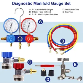002-au-20324 Carbole 3-way Manifold Vacuum Gauge Set Hvac Refrigeration Charging Service Brass Kit Us #3 002-au-20324 Carbole 3-way Manifold Vacuum Gauge Set Hvac Refrigeration Charging Service Brass Kit Us #3