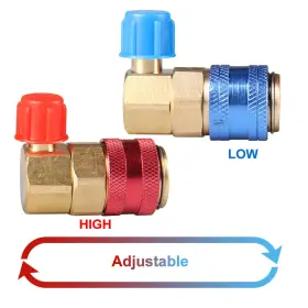 Carbole 948894366960 Brass Car Ac System Port Quick Snap On Coupler Adapter A/c Manifold Gauge Hvac #3
