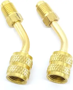 Chironal 313099273218 2pcs R410a Brass Quick Adapter 5/16 Female To 1/4 Male Sae For Mini Split System