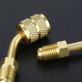 Chironal 798199736362 2pcs R410a Brass Quick Adapter 5/16 Female To 1/4 Male Sae For Mini Split System #3