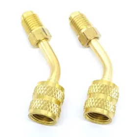 Chironal 798199736362 2pcs R410a Brass Quick Adapter 5/16 Female To 1/4 Male Sae For Mini Split System