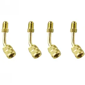 Chironal 798199737130 4pcs R410a Brass Quick Adapter 5/16 Female To 1/4 Male Sae For Mini Split Sys
