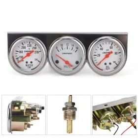 Cnspeed 740283668558 2inch 3 In 1 Car Meter Auto Gauge Triple Kit Volt Water Temp Tem #2 Cnspeed 740283668558 2inch 3 In 1 Car Meter Auto Gauge Triple Kit Volt Water Temp Tem #2