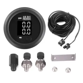 Apm-y-cb-02-wt-lcj Cnwzymx Bag Pressure Gauge Dual Digital Display 0-232psi 16bar For Ride Suspension