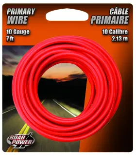 55672133 Coleman Cable 032886954108 Road Power 10-gauge 7-foot Automotive Copper Wire Red