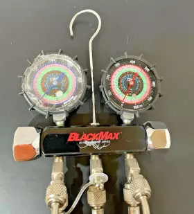 Mbh4p5e2 Cps Blackmax Refrigeration Manifold Gauge Set 2 Valves 3 Hoses 3-1/8 Inch