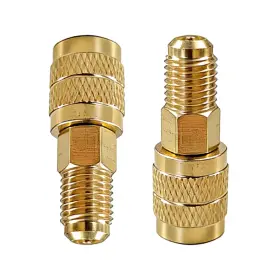 Craedli Craedli-cre-363 2pcs R32 R454b Refrigerant Brass Adapter 1/4 Inch Sae Female To Mal