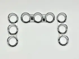 Ctw 681541790652 Chrome Right Gauge Cover Kit For 2006-18 Peterbilt 379 384 386 387 388 389