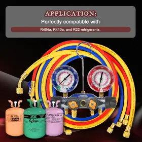 Yhd-49968 Danhonwin 49968 Charging Manifold And 4 Valve Test Set With 60 Inch Ball Hoses Compa #2