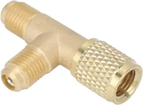 Diocheu1c59p2sfm Dioche Hvac Tools Ac Vacuum Pump 1/4ftft Valves Core Tee Adapter With Swivel Connector Q