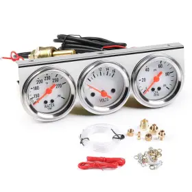 Aga-30o Drisentri Triple Gauge Kit Oil/volt/water 52mm 2 Inch 3 In 1 Wa