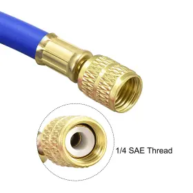 Duefixing 617662171810 1/4 Sae Thread Connector 1.2m Length 600psi Charging Hose Tube Yellow Red Blue #3