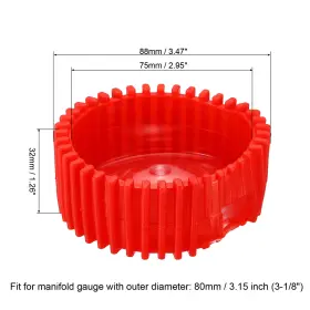 Duefixing 617662171865 2 Pack Protective Gauge Boots For 3-1/8 Inch Red Blue #2