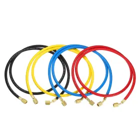 Duefixing 617662901943 4pack 1/4 Sae Refrigerant Charging Hose 4.9ft 800psi Manifold Gauge