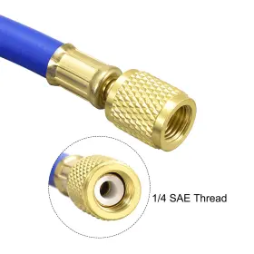 Duefixing 672668689653 3 Meters Length 600psi Charging Hose Tube 1/4 Sae Thread Connector Blue #3