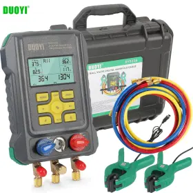 Duoyi522a Duoyi Refrigeration Digital Manifold Gauge Hvac Pressure Temp Leakage Test Clip Hose