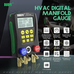Dy517 Duoyi Refrigeration Digital Manifold Gauge Hvac Vacuum Pressure Temperature Test #2