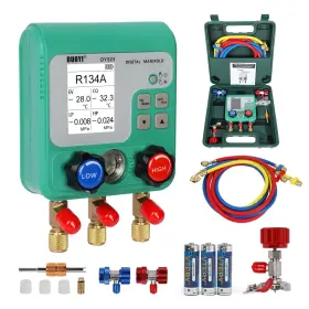 Gjklmyib523 Duoyi Manifold Gauge Set With 92 Refrigerants And 3 Color Hoses Heavy Duty