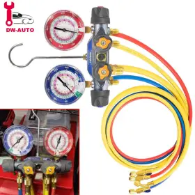 Qp1854 Dw-auto For Yellow Jacket 49968 4-valve Test And Charging Manifold Gauges R-22/404a/410a