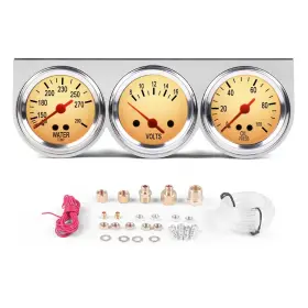 Gauge100 Dyno Racing 747832221851 2ftft 52mm Universal Chrome 8v To 16v Volt 280 Water Temp Temperat