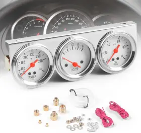 Jle190454878 Dyno Racing 2inch 52mm Triple Gauge Kit Volt Meter Water Temp Temperature