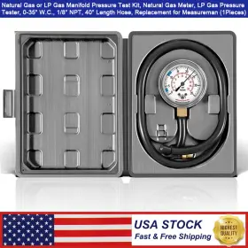 Gas-0-35 Eg-auto Egqp2134 Manifold Gas Pressure Test Gauge Kit For Natural Or Lp Inch W.c. 1/4