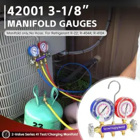 Egqp760 Eg-auto Test And Charging Manifold Gauge Set 42001 2-valve 3 1/8inch For R22 R410a R404a #2