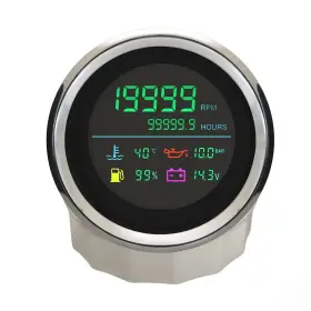 El0703 Eling 6 In 1 Adjustable Car Gauge Set Tachometer Fuel Level Water Temp