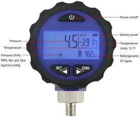 Pg-30pro Elitech 704529989012 Blue Refrigeration Hvac Digital Pressure Gauge -14.5-500 Psi 1/8ftft Npt #2 Pg-30pro Elitech 704529989012 Blue Refrigeration Hvac Digital Pressure Gauge -14.5-500 Psi 1/8ftft Npt #2