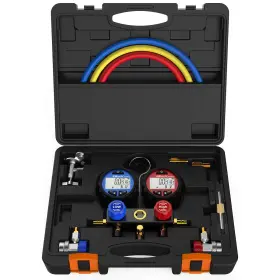 Dmg-3 Elitech Ac Manifold Gauge Refrigerant Pressure Set 2 Way With Hoses Dmg-3 Elitech Ac Manifold Gauge Refrigerant Pressure Set 2 Way With Hoses