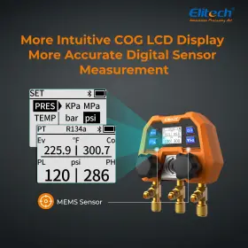Dmg-4b Elitech Open Box Ac Manifold Gauge App Control Pressure Gauges #3 Dmg-4b Elitech Open Box Ac Manifold Gauge App Control Pressure Gauges #3