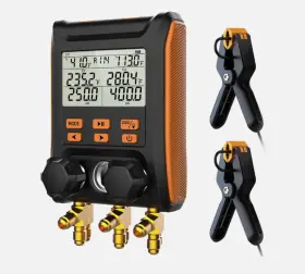 Ms-1000s Elitech Smart Digital Manifold Set With Clamps