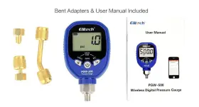 Pgw-500 Elitech Wireless Digital Pressure Manifold Gauge -14.5 500 Psi 1/8ftft Npt #2 Pgw-500 Elitech Wireless Digital Pressure Manifold Gauge -14.5 500 Psi 1/8ftft Npt #2