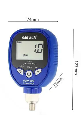 Pgw-500 Elitech Wireless Digital Pressure Manifold Gauge -14.5 500 Psi 1/8ftft Npt #3 Pgw-500 Elitech Wireless Digital Pressure Manifold Gauge -14.5 500 Psi 1/8ftft Npt #3