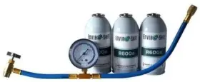 4564988 Enviro-safe Refrigerants Inc. R600a R-600a Refrigerant 3 Cans And Gauge Kit #8056