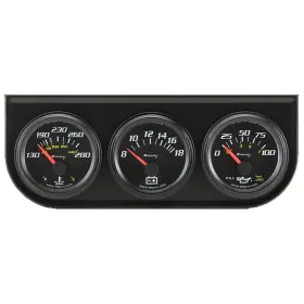 Equus 042173062003 6200 2 Volt Triple Gauge Kit Black Equus 042173062003 6200 2 Volt Triple Gauge Kit Black