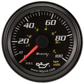 Equus 047923062449 6244 Mechanical Oil Pressure Gauge 2 Inch Black Accurate Readings