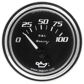 Equus 047923072349 7234 2 Inch Mechanical Oil Pressure Gauge Chrome With Black Dial Equus 047923072349 7234 2 Inch Mechanical Oil Pressure Gauge Chrome With Black Dial