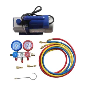 Hr2024070307 Esemiee Ac Vacuum Pump And Gauge Set Manifold With 3cfm Leak